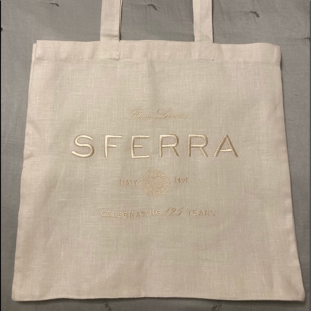 Sferra Luxury Italian Linen Tote NWOT
